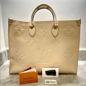 LOUIS VUITTON ON THE GO MONO GM EMPREINTE GIANT